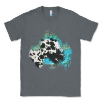 Charcoal Heather cowhide turquoise patch Classic Tee - AdoDesignShop