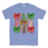 Colony Blue Christmas Cake Bow Classic Tee - CowhideDigitalArt