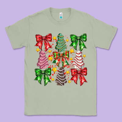 Christmas Cake Bow Classic Tee Designed By Cowhidedigitalart