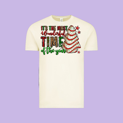 It's The Most Wonderful Time Of The Year Christmas Tree Cake Vintage Tee Designed By Jasminsmagicworld