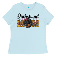 Baby Blue western dachshund mom Ladies Tee - RanaPortraitStore