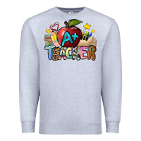 Heather Grey a teacher Premium Sweatshirt - NancyCooperArtShop
