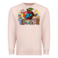 Pale Pink a teacher Premium Sweatshirt - NancyCooperArtShop