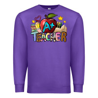 Purple a teacher Premium Sweatshirt - NancyCooperArtShop