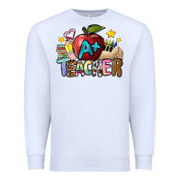 White a teacher Premium Sweatshirt - NancyCooperArtShop