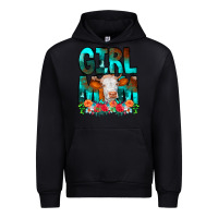 Black Girl Mom Cow Flowers Urban Hoodie - CowCowDesign