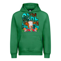 Emerald Girl Mom Cow Flowers Urban Hoodie - CowCowDesign