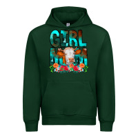 Forest Green Girl Mom Cow Flowers Urban Hoodie - CowCowDesign