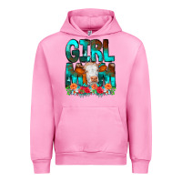 Fuchsia Pink Girl Mom Cow Flowers Urban Hoodie - CowCowDesign
