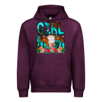 Mauve Wine Girl Mom Cow Flowers Urban Hoodie - CowCowDesign