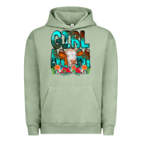 Pigment Oil Green Girl Mom Cow Flowers Urban Hoodie - CowCowDesign