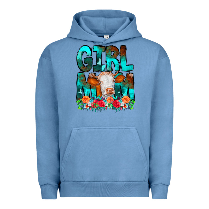 Girl Mom Cow Flowers Urban Hoodie by CowCowDesign | Teevron