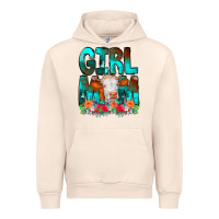 Sandshell Girl Mom Cow Flowers Urban Hoodie - CowCowDesign