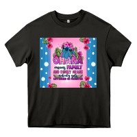 Asphalt ohana means family stitch Heavy Core Tee - Zillion Design Studio