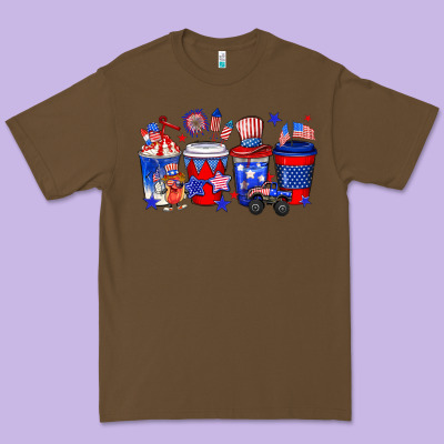 4th Of July Coffee Drinks Premium Tee Designed By Neo Western