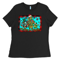 Black merry & bright Ladies Tee - JahusDesignShop