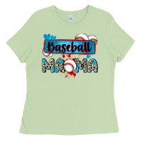 Matcha baseball mama with leopard Ladies Tee - Zillion Design Studio
