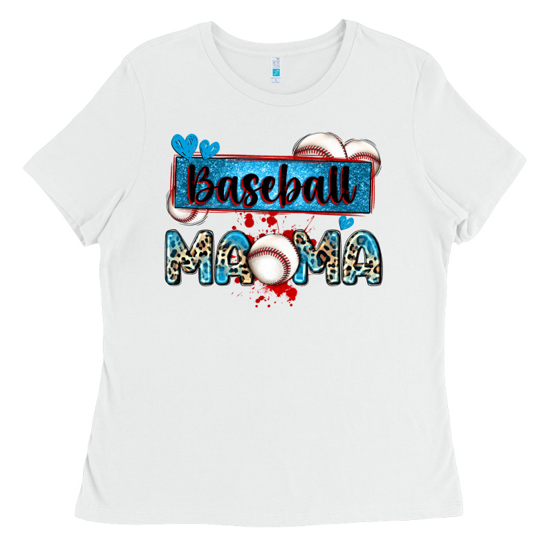 Baseball Mama With Leopard Ladies Tee by Zillion Design Studio | Teevron
