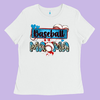 Baseball Mama With Leopard Ladies Tee Designed By Zillion Design Studio