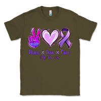 Army Green Peace Love Cure All Cancers Classic Tee - Jasminsmagicworld
