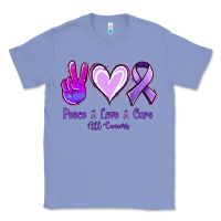 Colony Blue Peace Love Cure All Cancers Classic Tee - Jasminsmagicworld