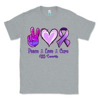 Heather Grey Peace Love Cure All Cancers Classic Tee - Jasminsmagicworld