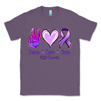 Lavender Peace Love Cure All Cancers Classic Tee - Jasminsmagicworld