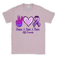 Lilac Peace Love Cure All Cancers Classic Tee - Jasminsmagicworld