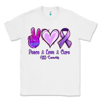 White Peace Love Cure All Cancers Classic Tee - Jasminsmagicworld