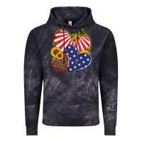 Cloud Black america heart and sunflower Vintage Hoodie - Artiststas