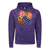 Cloud Purple america heart and sunflower Vintage Hoodie - Artiststas