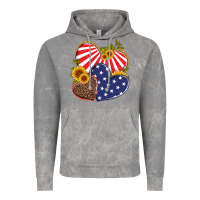 Cloud Rock america heart and sunflower Vintage Hoodie - Artiststas