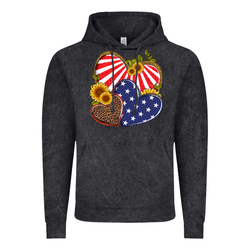 America Heart And Sunflower Vintage Hoodie by Artiststas | Teevron
