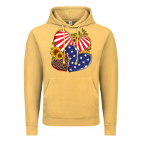 Vintage Mustard america heart and sunflower Vintage Hoodie - Artiststas