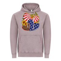 Vintage Zinc america heart and sunflower Vintage Hoodie - Artiststas