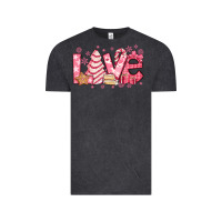 Vintage Black love pink christmas tree cake Vintage Tee - Jasminsmagicworld