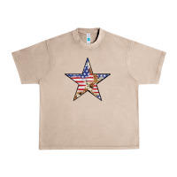 French Oak American Flag Star Urban Heavy Tee - LillyAllenDesigns
