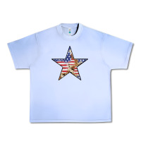 Grape Ice American Flag Star Urban Heavy Tee - LillyAllenDesigns