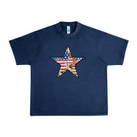 Navy American Flag Star Urban Heavy Tee - LillyAllenDesigns