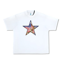 White American Flag Star Urban Heavy Tee - LillyAllenDesigns