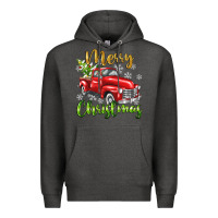 Charcoal Heather Merry Christmas truck Premium Hoodie - texasbilliewilder