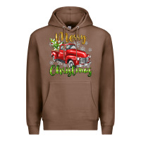 Chestnut Merry Christmas truck Premium Hoodie - texasbilliewilder