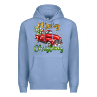 Colony Blue Merry Christmas truck Premium Hoodie - texasbilliewilder