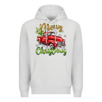 Dove Grey Merry Christmas truck Premium Hoodie - texasbilliewilder