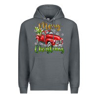 Rock Merry Christmas truck Premium Hoodie - texasbilliewilder
