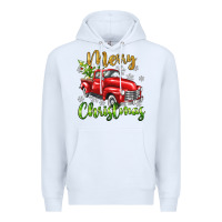 White Merry Christmas truck Premium Hoodie - texasbilliewilder