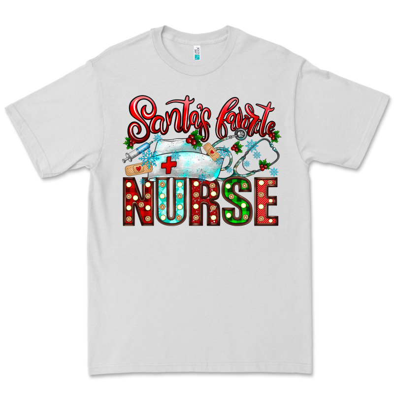 Santa Is Favorite Nurse Premium Tee by CowhideDigitalArt | Teevron