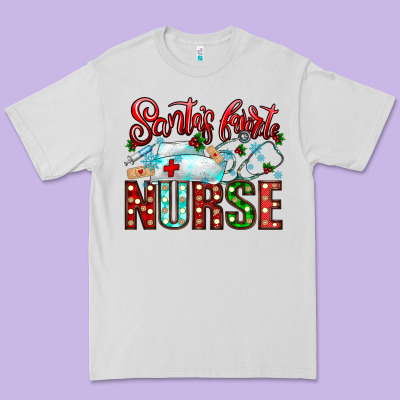 Santa Is Favorite Nurse Premium Tee Designed By Cowhidedigitalart