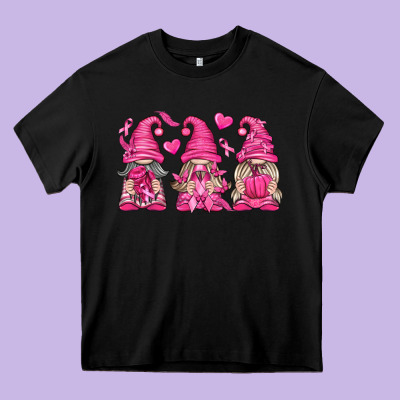 Breast Cancer Gnomes Heavy Core Tee Designed By Texasbilliewilder