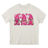 Cream Breast Cancer Gnomes Heavy Core Tee - texasbilliewilder